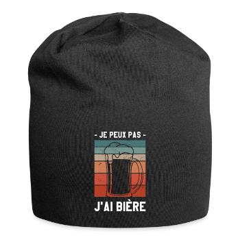 Je Peux Pas J'ai Bière Boire Alcool - Bonnet en jersey - noir - Devant