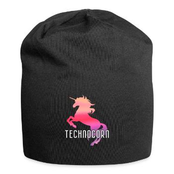 Technocorn Techno Rave Festival Electro Raver - Jersey Beanie - black - Front