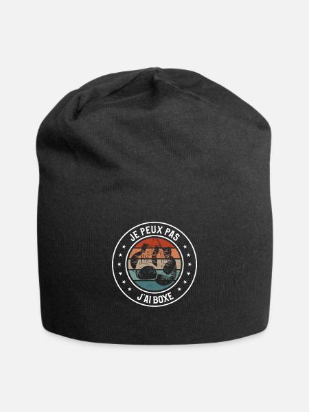 Je Peux Pas J'ai Boxe Boxeur - Bonnet en jersey - noir
