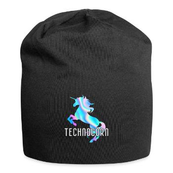 Technocorn Techno Rave Festival Electro Raver - Jersey Beanie - black - Front