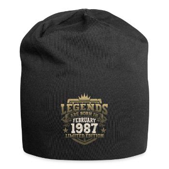 Février né 1987 36ème anniversaire cadeau homme - Bonnet en jersey - noir - Devant