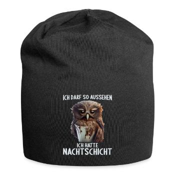 Nachtschicht Dienst Krankenschwester Pflegekraft - Jersey-Beanie - Schwarz - Vorne