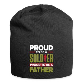 Proud to be a Soldier and Dad Father's Day - Jersey-Beanie - Schwarz - Vorne