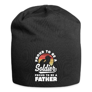 Proud to be a Soldier and Dad Father's Day - Jersey-Beanie - Schwarz - Vorne