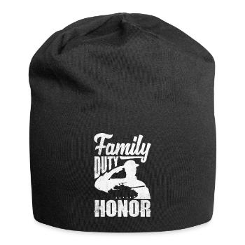 Devoir familial Honneur Fête des pères - Bonnet en jersey - noir - Devant