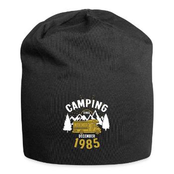 Anniversaire: Camping depuis décembre 1985 Camping-car - Bonnet en jersey - noir - Devant