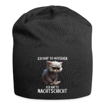 Nachtschicht Dienst Krankenschwester Pflegekraft - Jersey-Beanie - Schwarz - Vorne