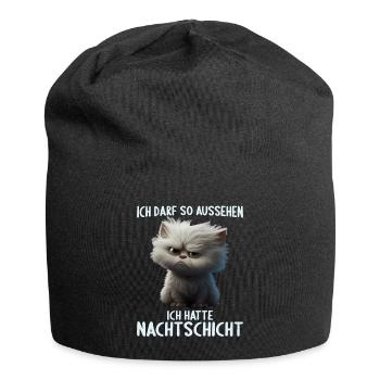 Nachtschicht Dienst Krankenschwester Pflegekraft - Jersey-Beanie - Schwarz - Vorne