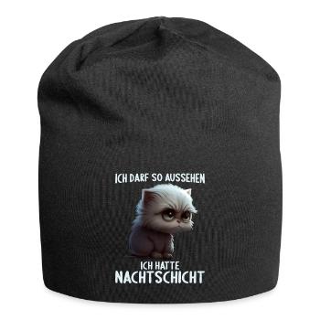 Nachtschicht Dienst Krankenschwester Pflegekraft - Jersey-Beanie - Schwarz - Vorne