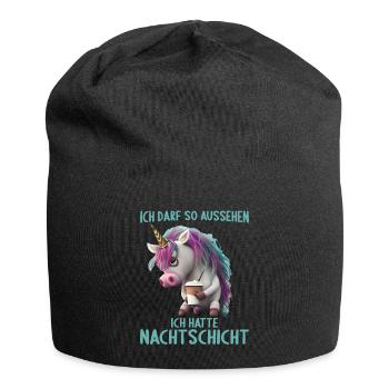 Nachtschicht Dienst Krankenschwester Pflegekraft - Jersey-Beanie - Schwarz - Vorne