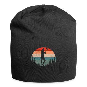 Lustiges Disc Golf & Ultimate Frisbee Spieler - Jersey-Beanie - Schwarz - Vorne