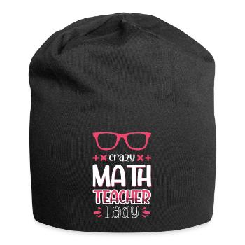 Crazy Math Teacher Lady - Bonnet en jersey - noir - Devant