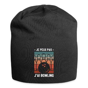Je Peux Pas J'ai Bowling Quilleur - Bonnet en jersey - noir - Devant