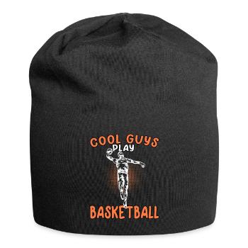 Les gars cool jouent au basket-ball - Bonnet en jersey - noir - Devant