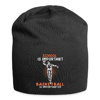 Le basketball est un joueur de basket-ball important - Bonnet en jersey - noir - Devant