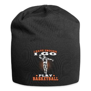 I play Basketball Basketball Basketball Player - Jersey Beanie - black - Front