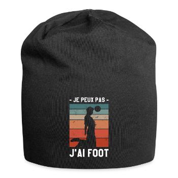 Je Peux Pas J'ai Foot Footballeur Football - Bonnet en jersey - noir - Devant