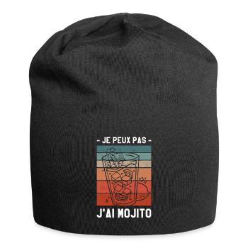 Je Peux Pas J'ai Mojito Cocktail - Bonnet en jersey - noir - Devant
