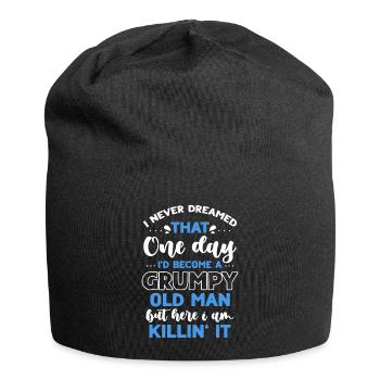 Drôle Grumpy Old Man Killin 'it Grandpa Grandpa Grandpa - Bonnet en jersey - noir - Devant