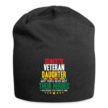 Stolze Tochter Eines Vietnam-veteranen - Jersey-Beanie - Schwarz - Vorne
