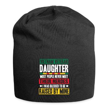 Fière fille d’un vétéran du Vietnam - Bonnet en jersey - noir - Devant