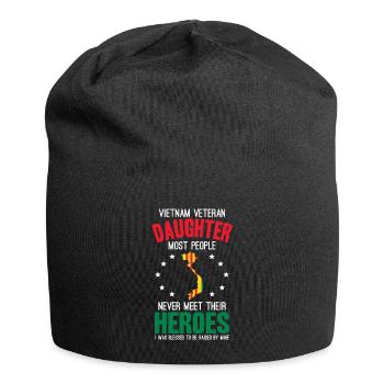 Fière fille d’un vétéran du Vietnam - Bonnet en jersey - noir - Devant