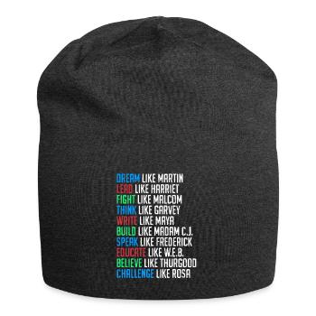 Black History Martin Luther King Africa - Jersey Beanie - charcoal grey - Front