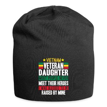 Fière fille d’un vétéran du Vietnam - Bonnet en jersey - noir - Devant