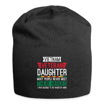 Fière fille d’un vétéran du Vietnam - Bonnet en jersey - noir - Devant