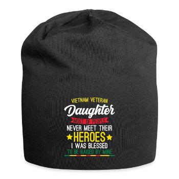 Fière fille d’un vétéran du Vietnam - Bonnet en jersey - noir - Devant