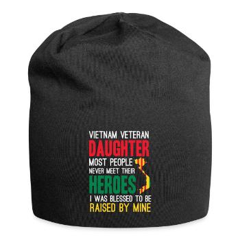 Fière fille d’un vétéran du Vietnam - Bonnet en jersey - noir - Devant