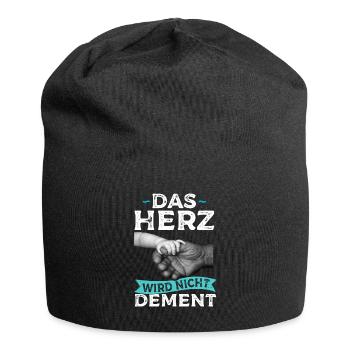 Das Herz Wird Nicht Dement Pflege Altenpfleger - Jersey-Beanie - Schwarz - Vorne