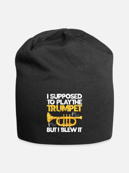 Trompete - Jersey-Beanie - Schwarz