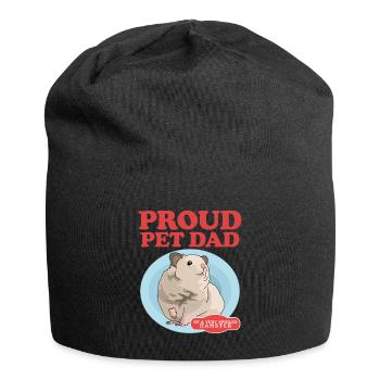 Hamster Dad Dwarf Hamster Golden Hamster Gift - Jersey Beanie - black - Front