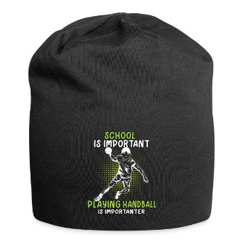 würde lieber Handball spielen Handballer - Jersey-Beanie - Schwarz - Vorne