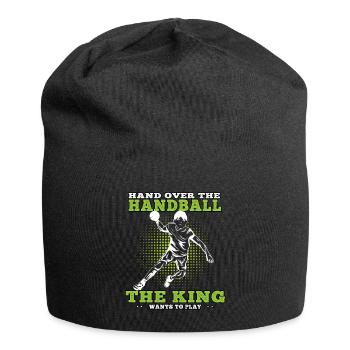 würde lieber Handball spielen Handballer - Jersey-Beanie - Schwarz - Vorne