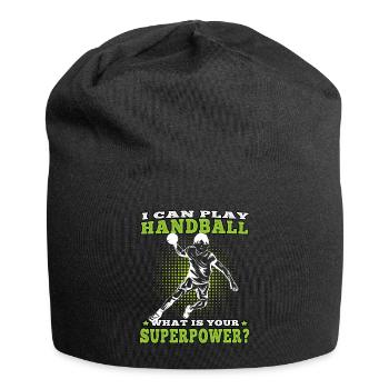 würde lieber Handball spielen Handballer - Jersey-Beanie - Schwarz - Vorne