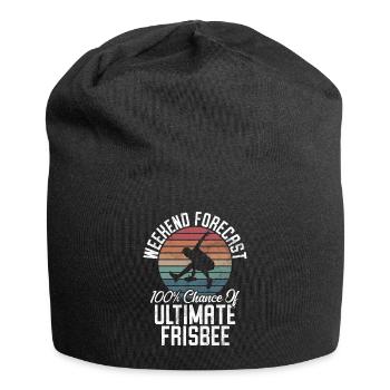 Ultimate Frisbee & Disc Golf Frisbee Design - Jersey-Beanie - Schwarz - Vorne
