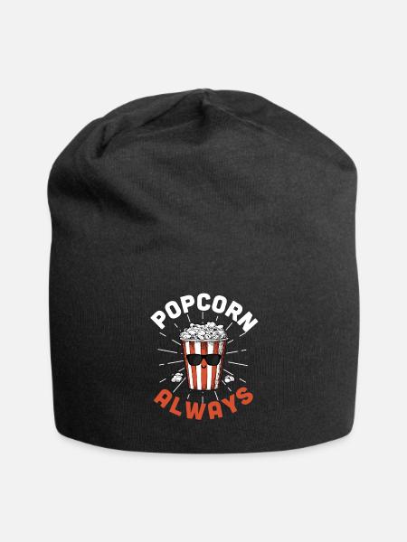 Popcorn - Jersey-Beanie - Schwarz
