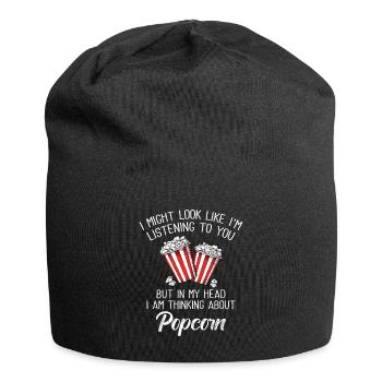 Popcorn - Jersey-Beanie - Schwarz - Vorne