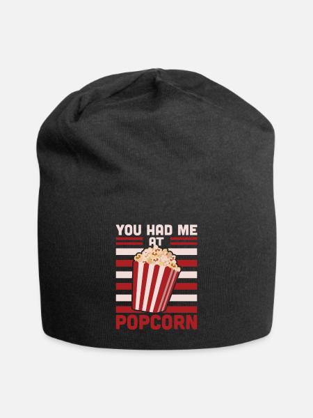 Popcorn - Jersey-Beanie - Schwarz