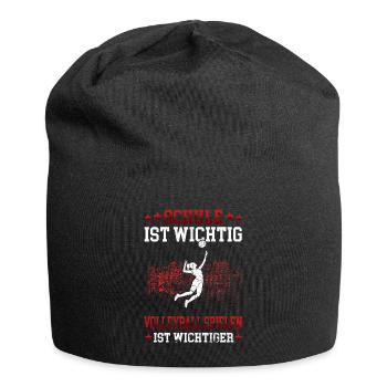 Volleyball spielen ist wichtiger Volleyballerin - Jersey-Beanie - Schwarz - Vorne