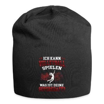 Ich kann Volleyball spielen Volleyballerin - Jersey-Beanie - Schwarz - Vorne