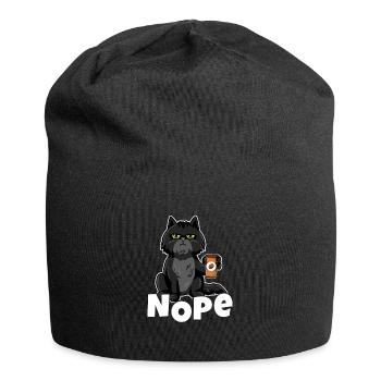 Chat Nope - Bonnet en jersey - noir - Devant