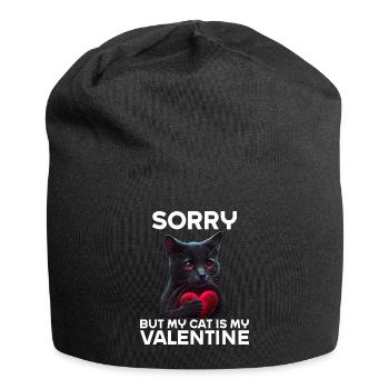 Désolé, mais mon chat est mon Valentin - Bonnet en jersey - noir - Devant