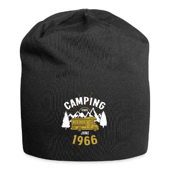 Geburtstag: Camping seit Juni 1966 Wohnmobil - Jersey-Beanie - Schwarz - Vorne