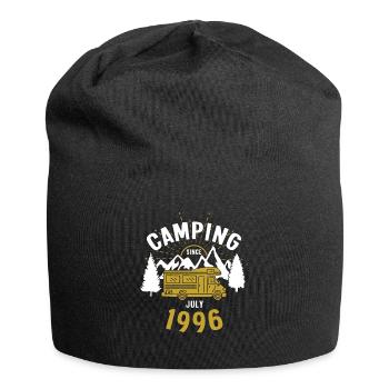 Birthday: Camping since July 1996 Motorhome - Jersey Beanie - black - Front