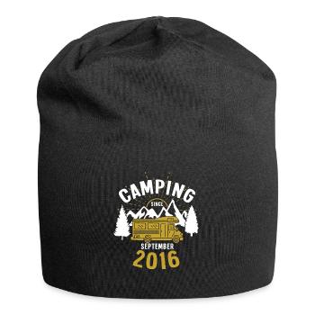 Anniversaire: Camping depuis septembre 2016 Camping-car - Bonnet en jersey - noir - Devant
