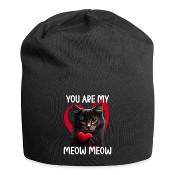 Tu es mon Meow Meow Cat - Bonnet en jersey - noir - Devant