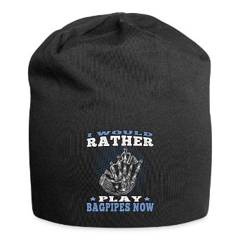 Lieber Dudelsack spielen schottische Sackpfeife - Jersey-Beanie - Schwarz - Vorne